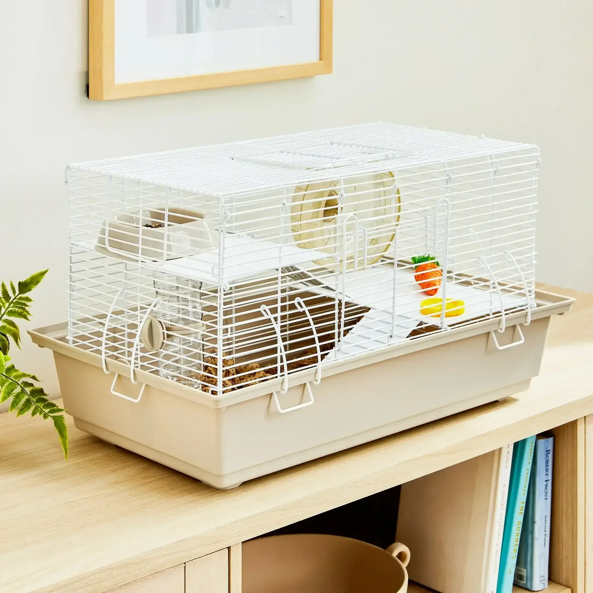 Vibrant Life Split-Level Hamster Habitat with Running Wheel & Feeding Accessories - Image 2