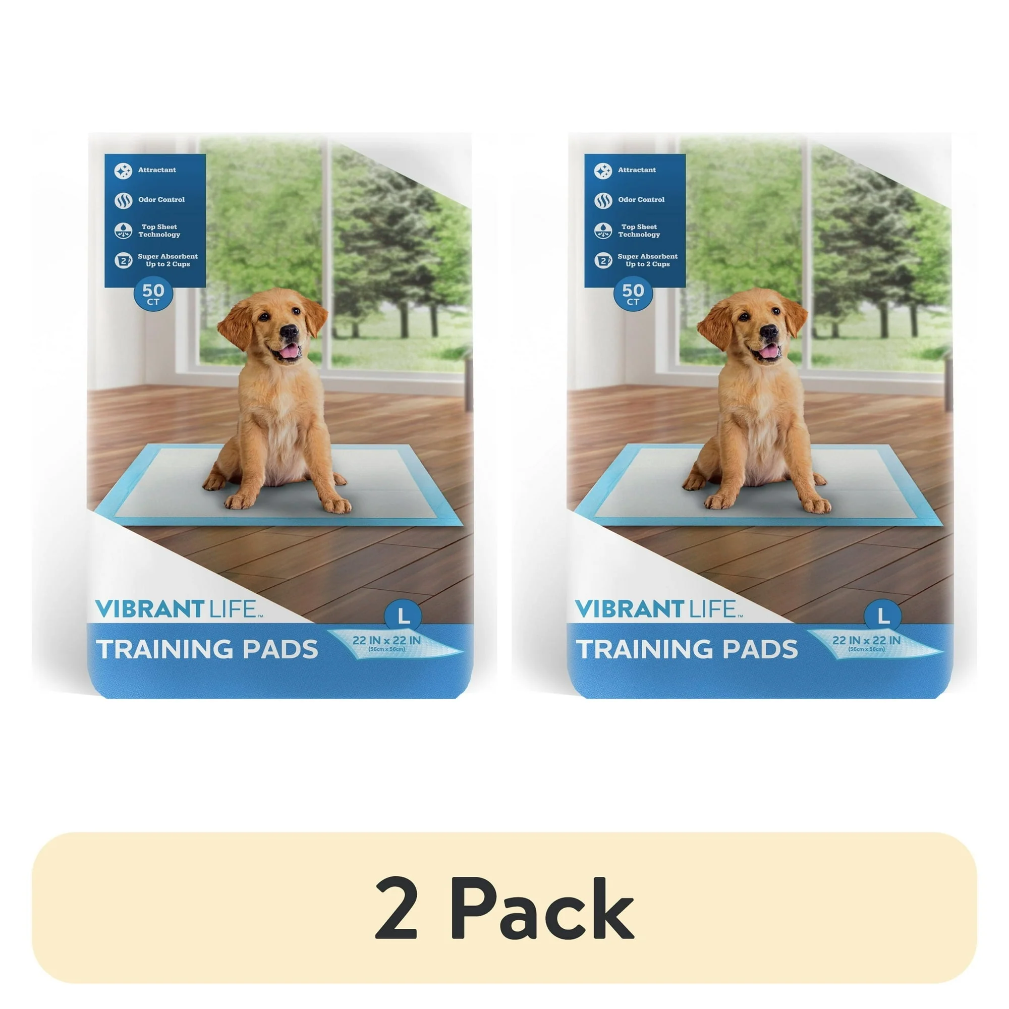 Vibrant Life Training Pads – Super Absorbent, Leak Proof, & Fast Dry Dog and Puppy Pee Pads – L 22 in x 22 in, 50 Count - Image 9