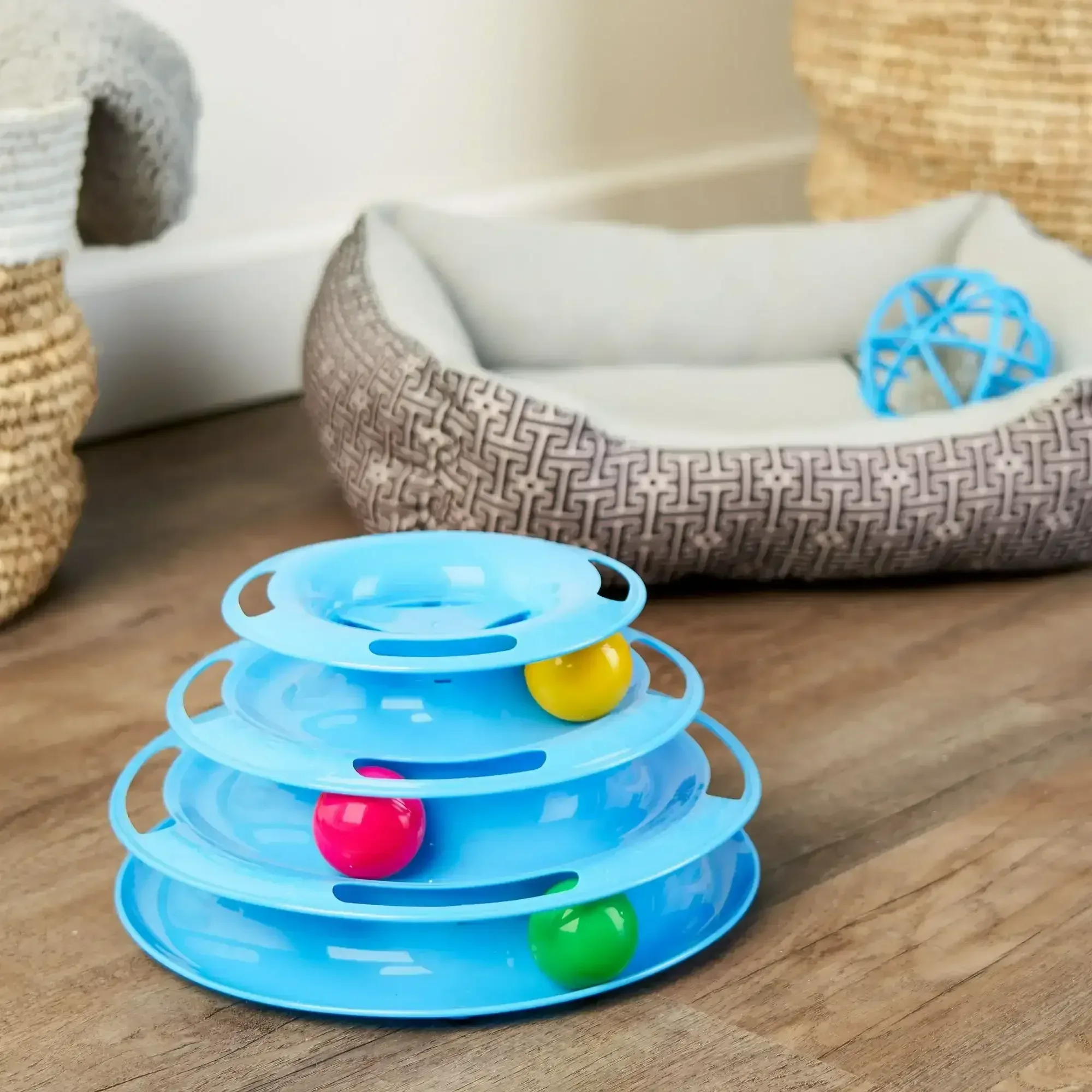 Vibrant Life Triple Chase 3 Tier Tower Interactive Ball Toy for Cats and Kittens - Image 4