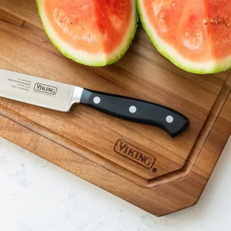 Viking Acacia Wood, Reversible Carving Board with Juice Well - Image 5
