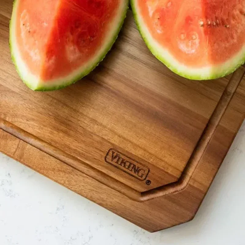 Viking Acacia Wood, Reversible Carving Board with Juice Well - Image 6