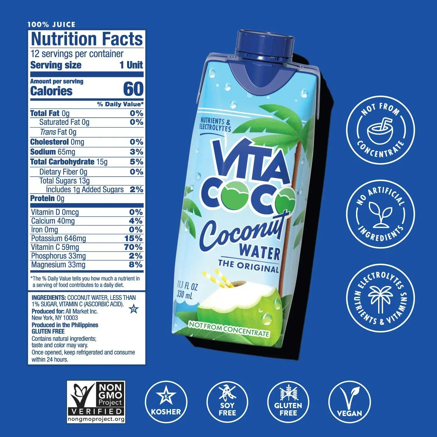Vita Coco Coconut Water 11.1 fl. oz., 18 pk. - Image 4