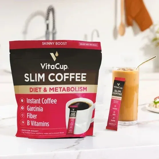 VitaCup Slim Instant Coffee Packets, Boost Diet & Metabolism, 30-count - Image 2