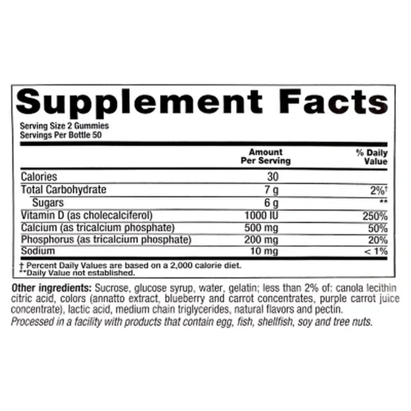 Vitafusion Calcium + D3 Vitamin Gummies (200 Ct.) - Image 2