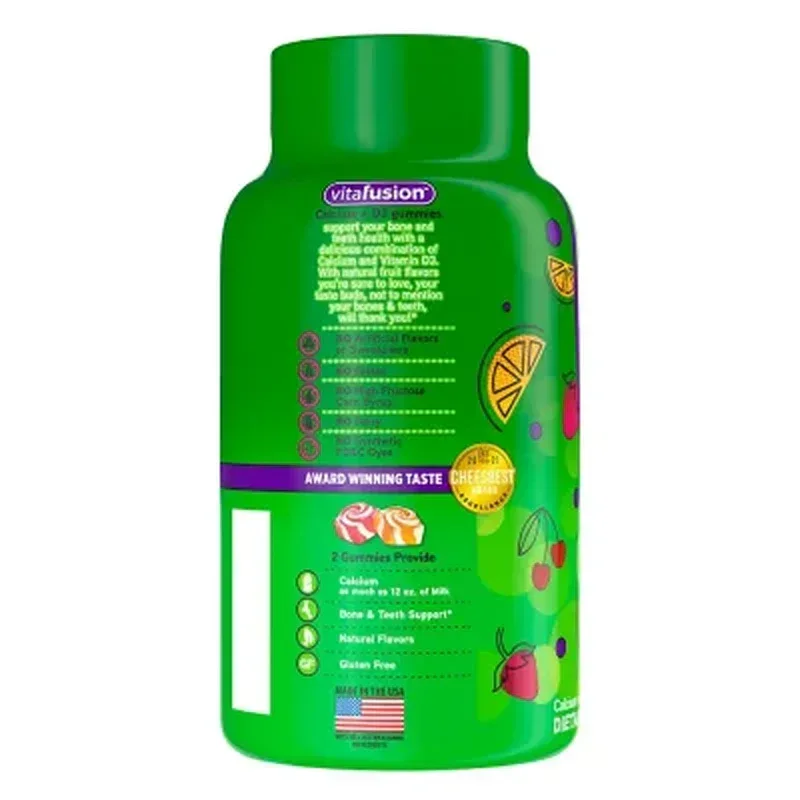 Vitafusion Calcium + D3 Vitamin Gummies (200 Ct.) - Image 4