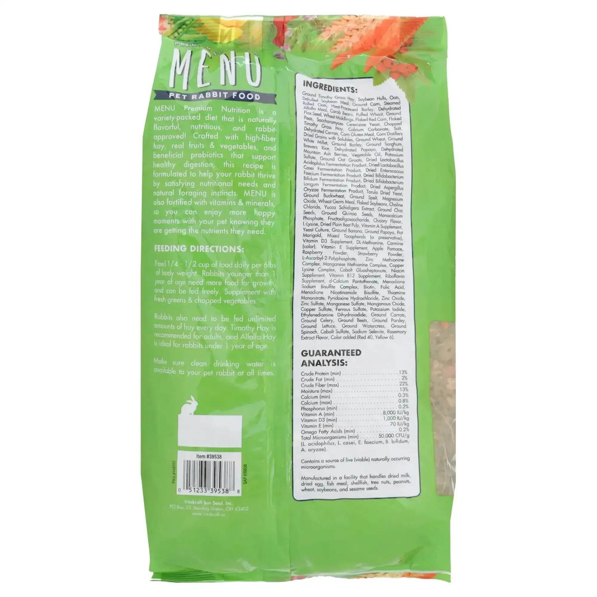 Vitakraft Menu Premium Rabbit Food - Image 2