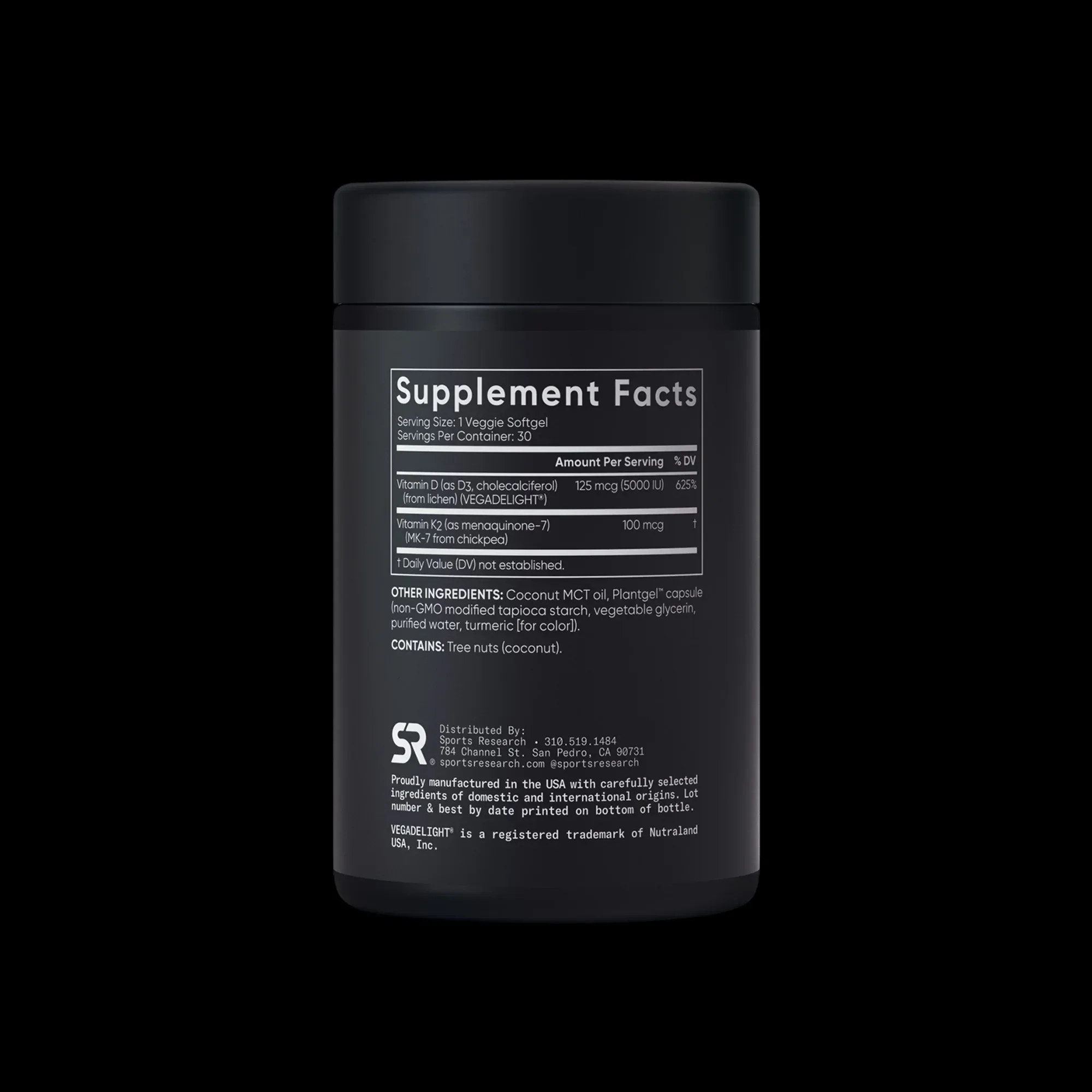 Vitamin D3 + K2, 125 MCG  (5000 IU) D3 / 100 MCG K2 / 30 Plantgel™ Capsules - Image 2