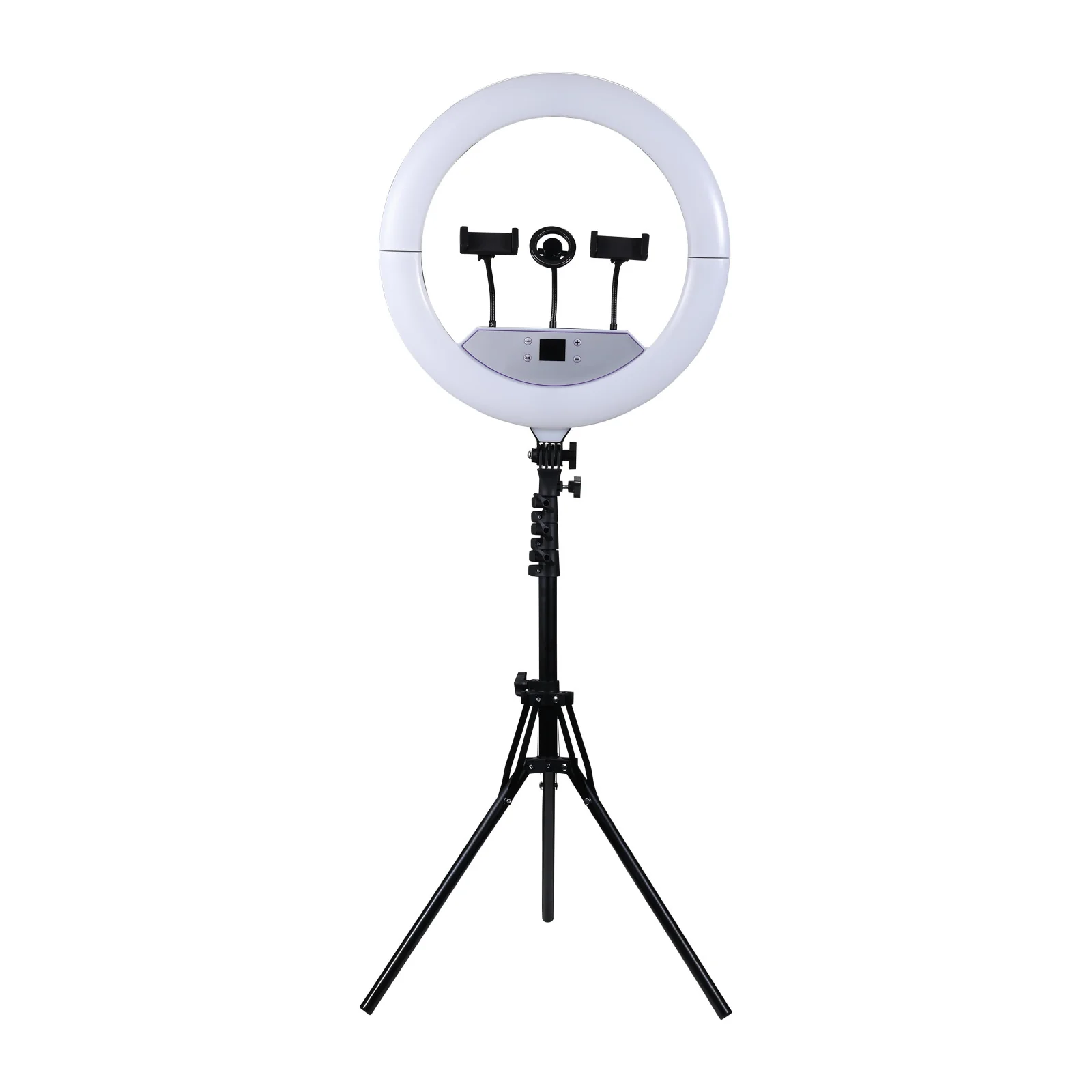 Vivitar Creator Series 18" RGB Foldable Ring Light with Stand, MagSafe-Compatible Phone Mount, Dual USB Charging, Wireless Remote, Adjustable Tripod for Live Vlogging, Makeup, & Live Streaming