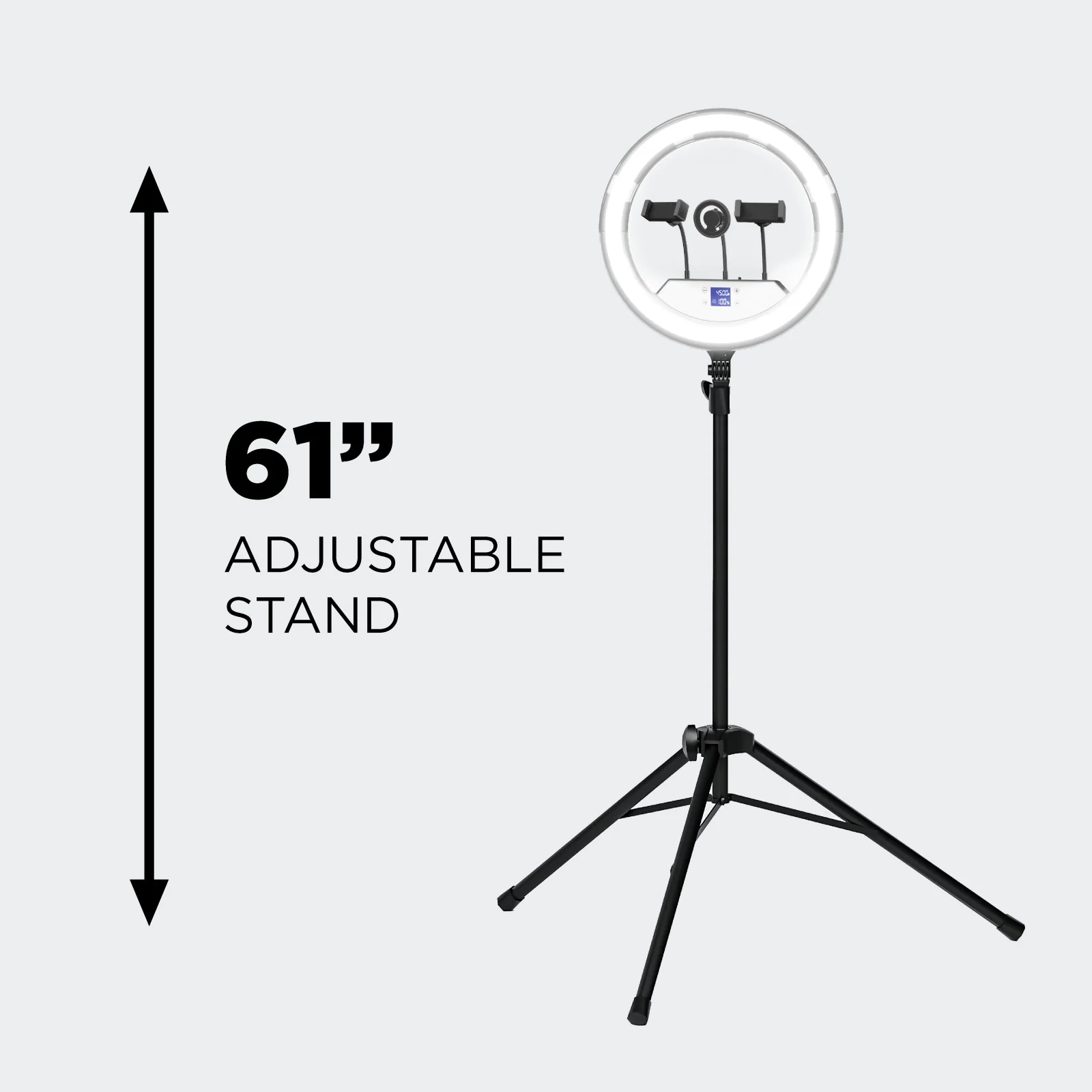Vivitar Creator Series 18" RGB Foldable Ring Light with Stand, MagSafe-Compatible Phone Mount, Dual USB Charging, Wireless Remote, Adjustable Tripod for Live Vlogging, Makeup, & Live Streaming - Image 13