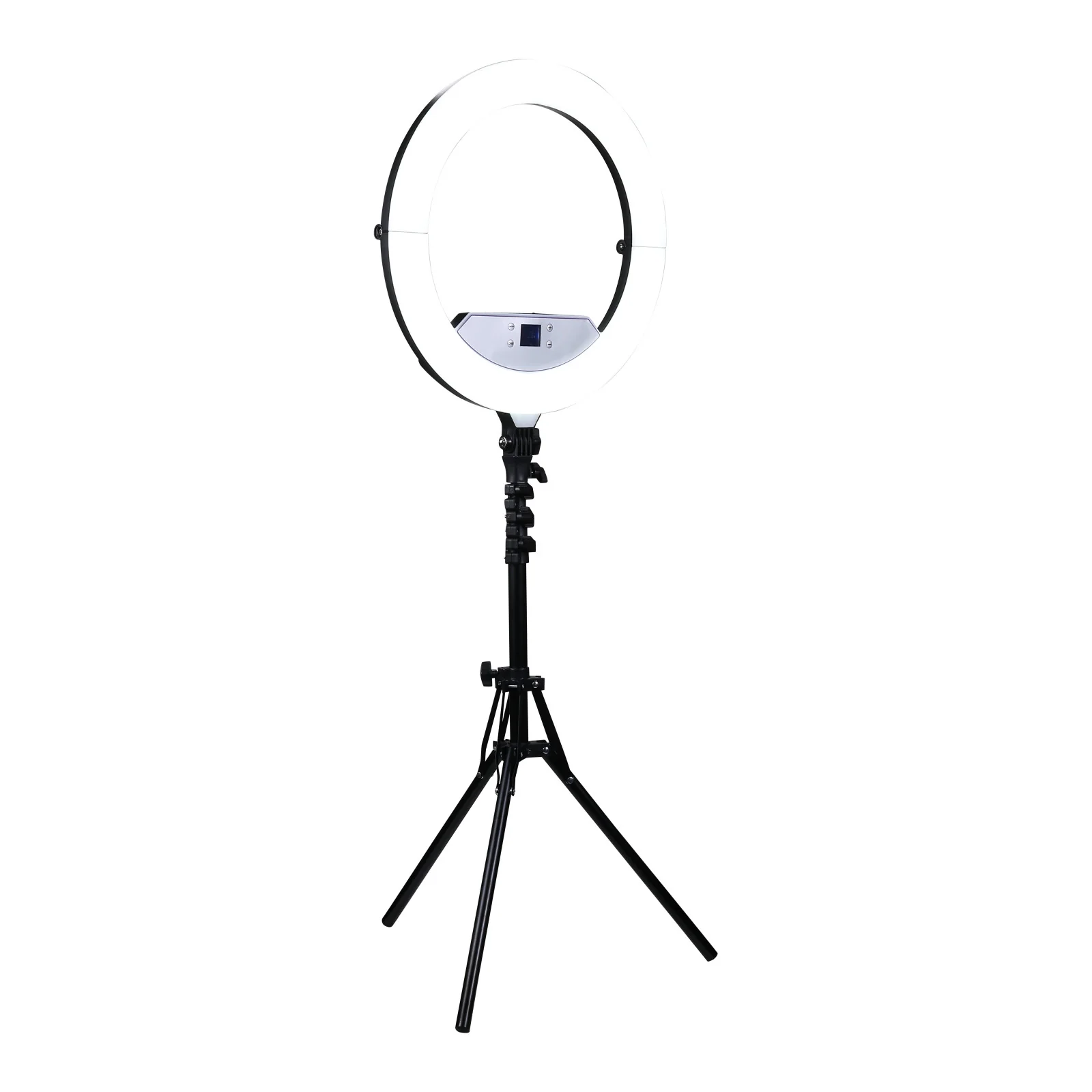 Vivitar Creator Series 18" RGB Foldable Ring Light with Stand, MagSafe-Compatible Phone Mount, Dual USB Charging, Wireless Remote, Adjustable Tripod for Live Vlogging, Makeup, & Live Streaming - Image 6