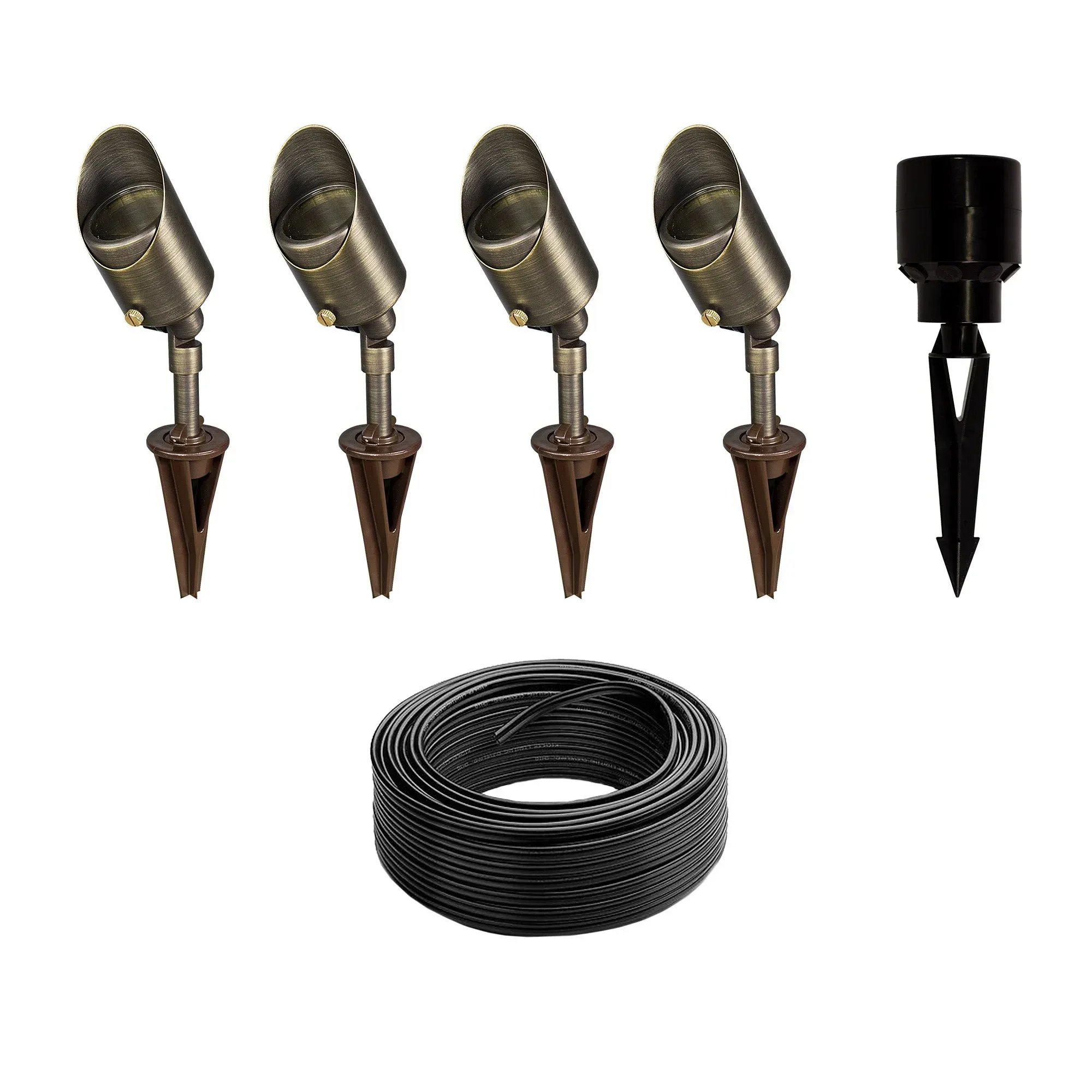 VOLT Low Voltage LED Outdoor Spotlight 4-pack Expansion Kit