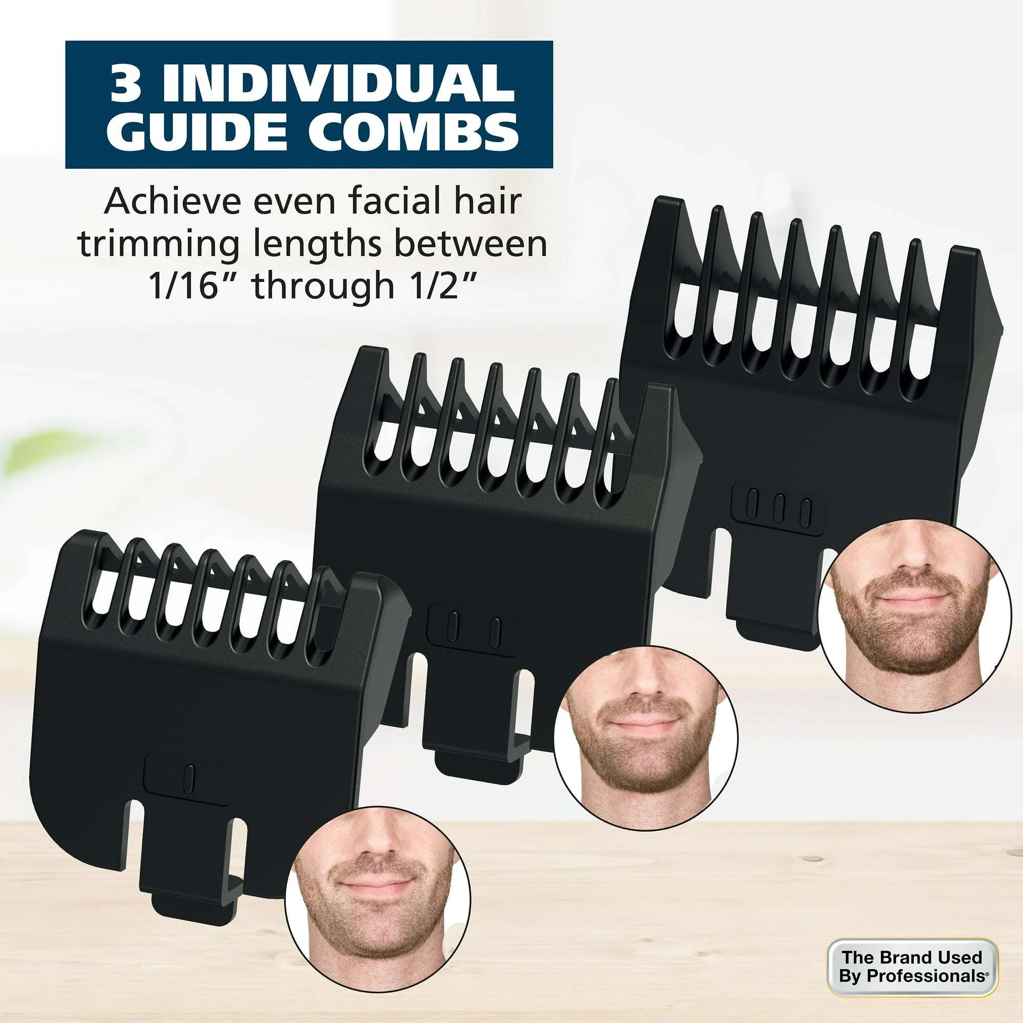 Wahl All in One Rechargeable Beard, Mustache, Detail Trimmer for Men, Black, 05644 - Image 7