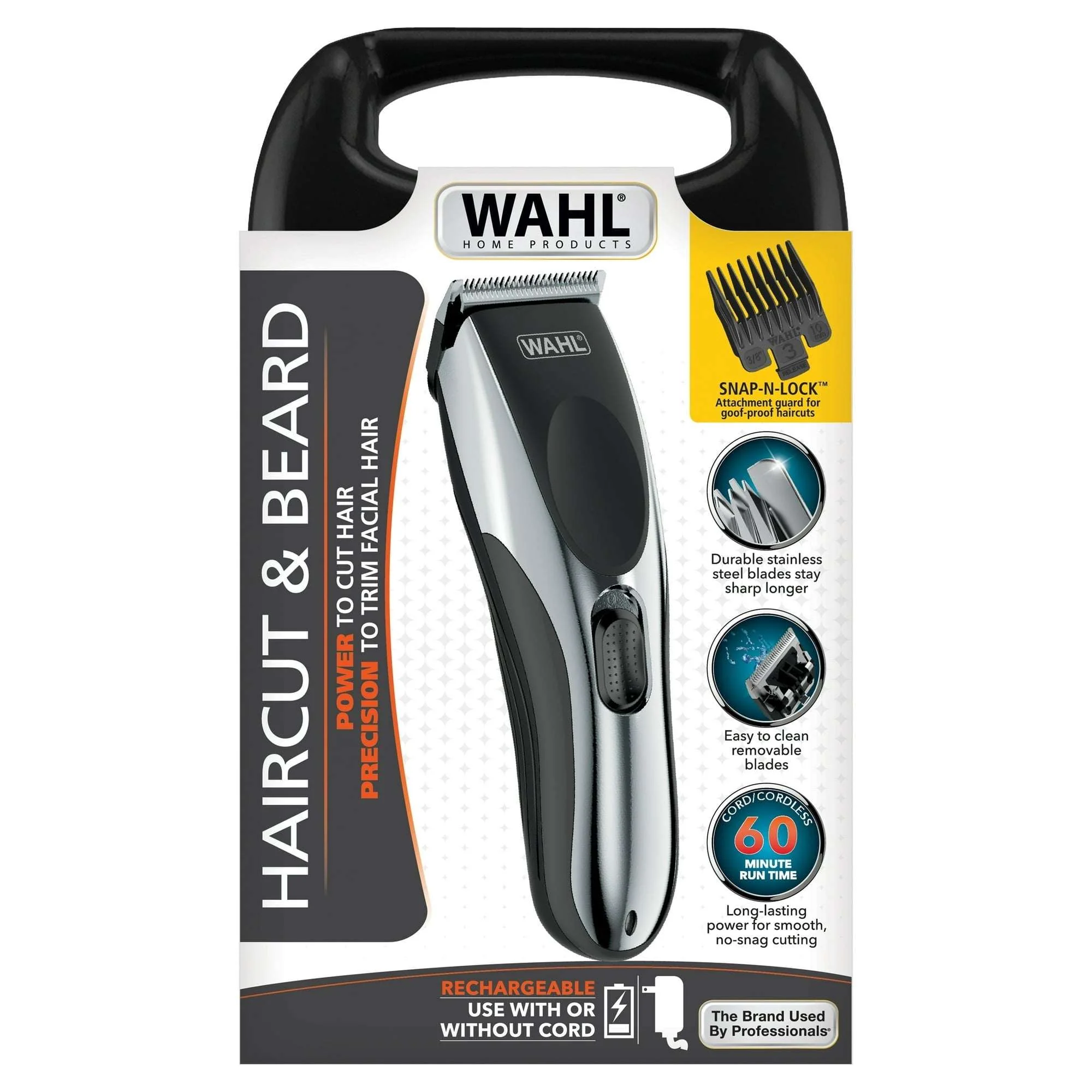 Wahl Haircut & Beard Cordless Trimmer Kit, Men or Women, 22pc, Black - 9639-2201 - Image 9