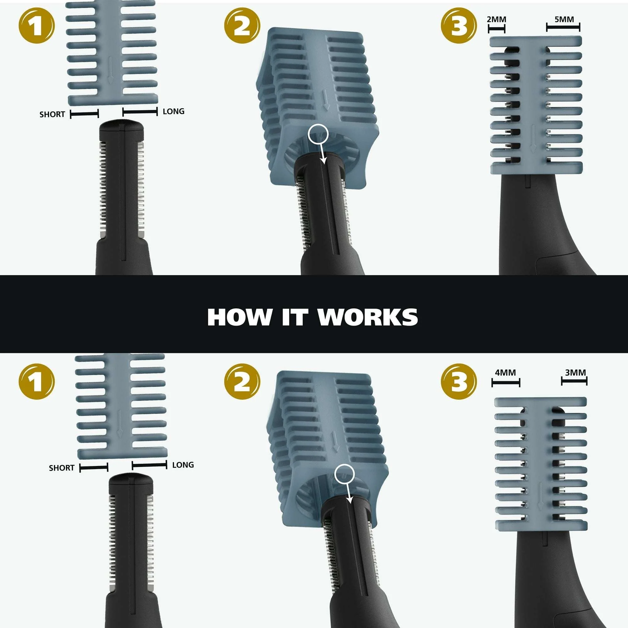 Wahl Manscaper Regulator, Rechargeable Ear, Nose, Brow Double Sided Men's Detail Trimmer, 9865-4701 - Image 6