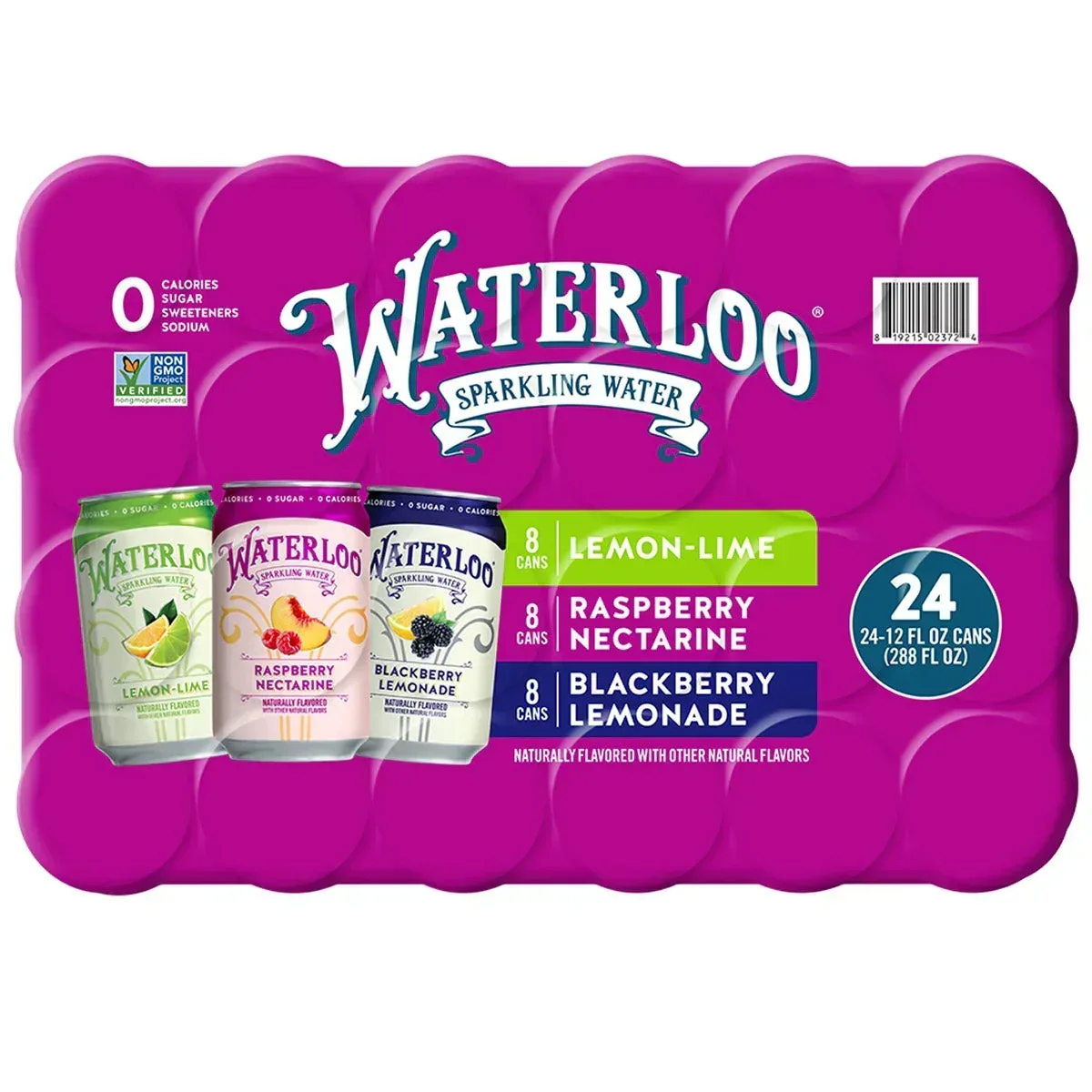 Waterloo Sparkling Water, Variety Pack, 12 fl oz, 24-count - Image 2
