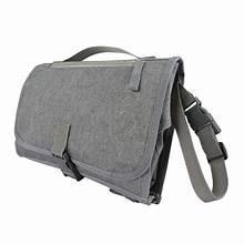 Waterproof Mummy Changing Pad, Foldable Diaper Bag, Portable Travel Changing Mat (Black)