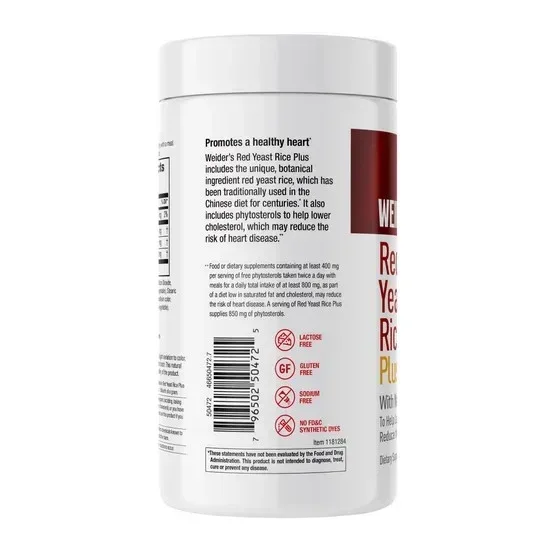Weider Red Yeast Rice Plus 1200 mg., 240 Tablets - Image 4
