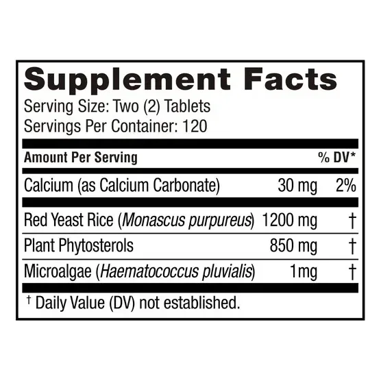 Weider Red Yeast Rice Plus 1200 mg., 240 Tablets - Image 5