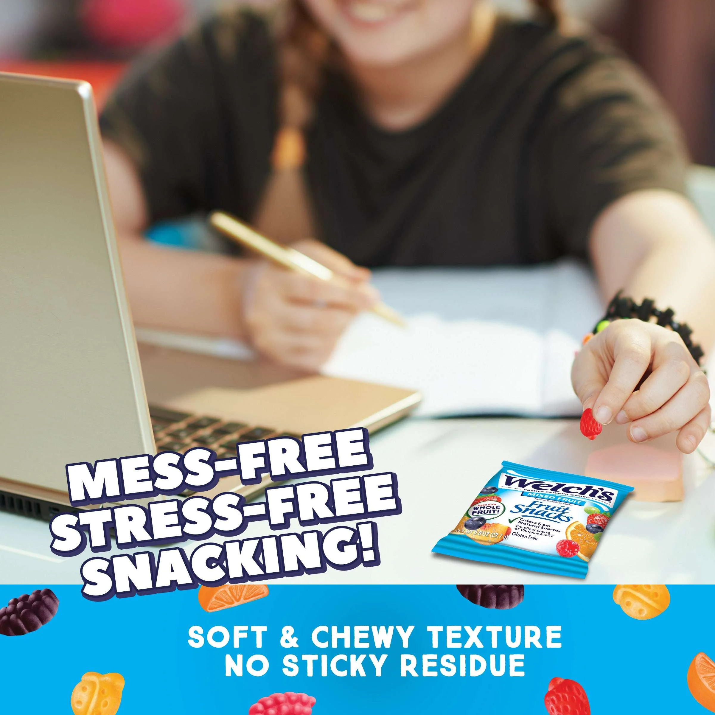 Welch's Fruit Snacks Gluten-Free Mixed Fruit Kids Snacks, Soft Snacks, 0.8 oz, 40 Count - Image 5
