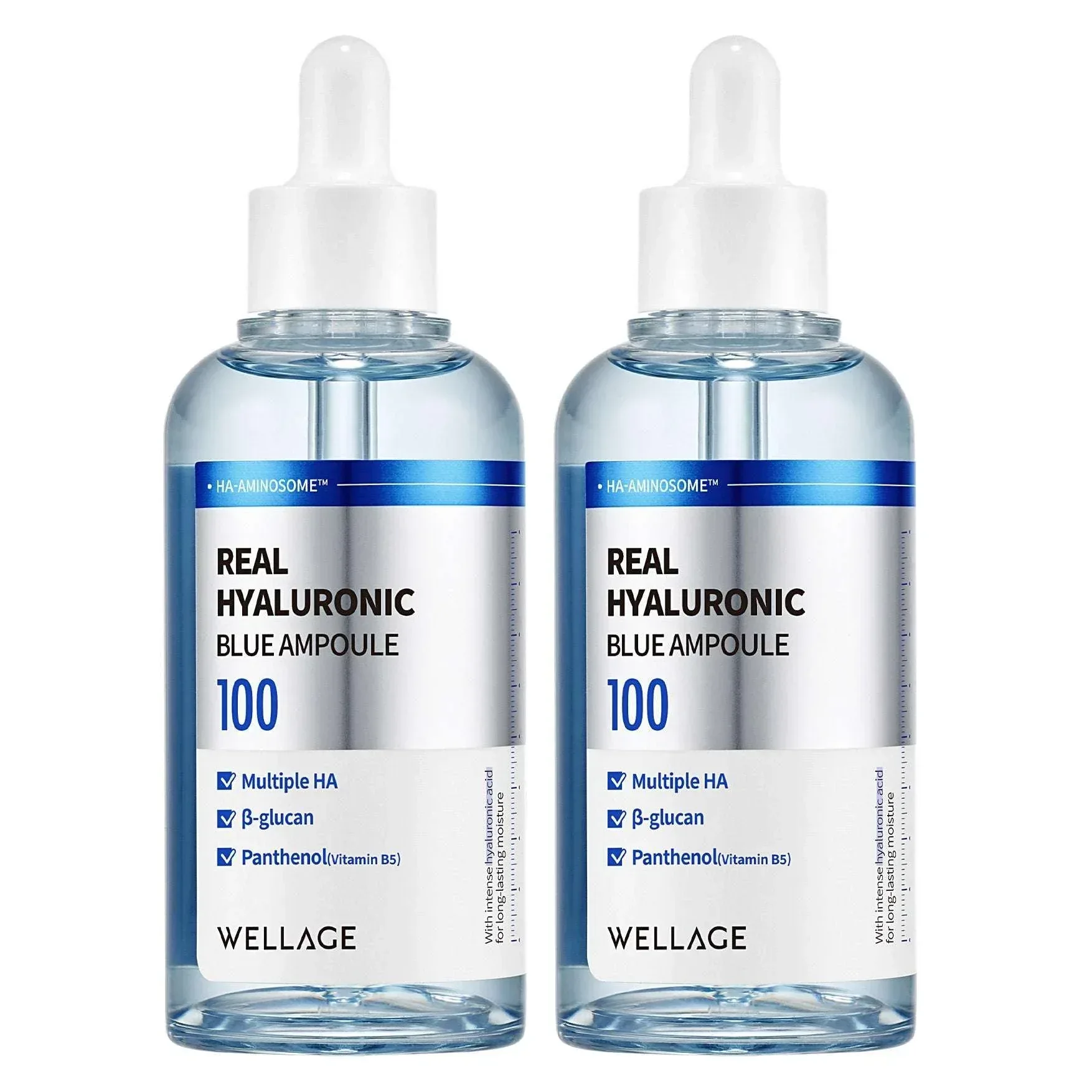 WELLAGE Real Hyaluronic Blue Ampoule, 2.53 fl oz, 2-pack - Image 4
