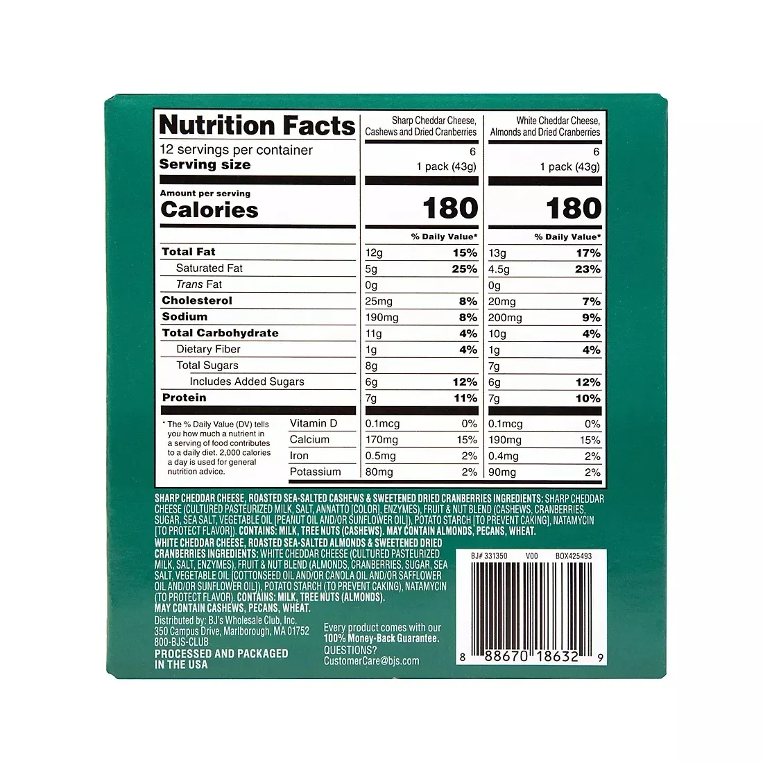 Wellsley Farms Cheese Fruit & Nut Snack Packs, 12 pk. - Image 2