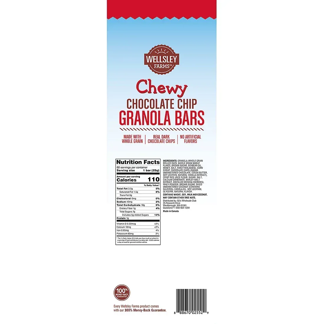 Wellsley Farms Chewy Chocolate Chip Granola Bars, 60 ct. - Image 3