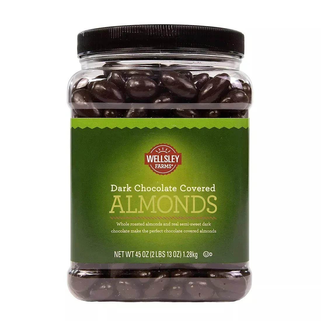 Wellsley Farms Dark Chocolate Covered Almonds, 45 oz.