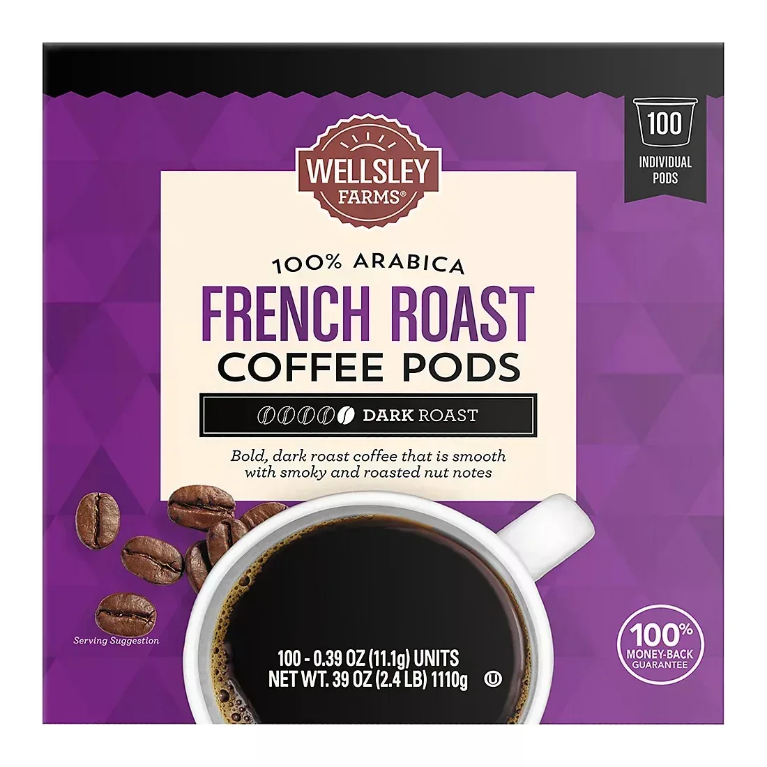Wellsley Farms French Roast Coffee Pods, 100 ct.