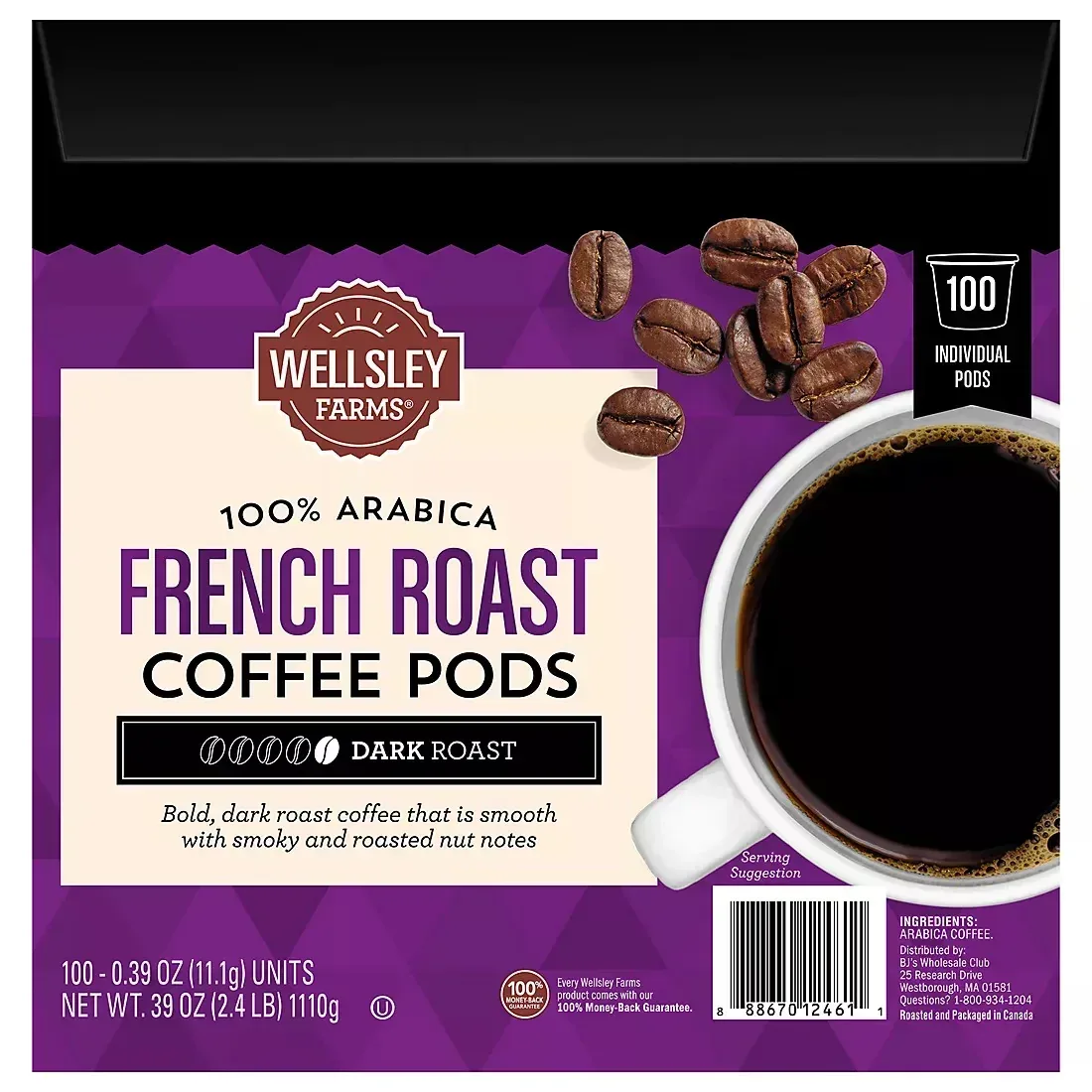 Wellsley Farms French Roast Coffee Pods, 100 ct. - Image 3
