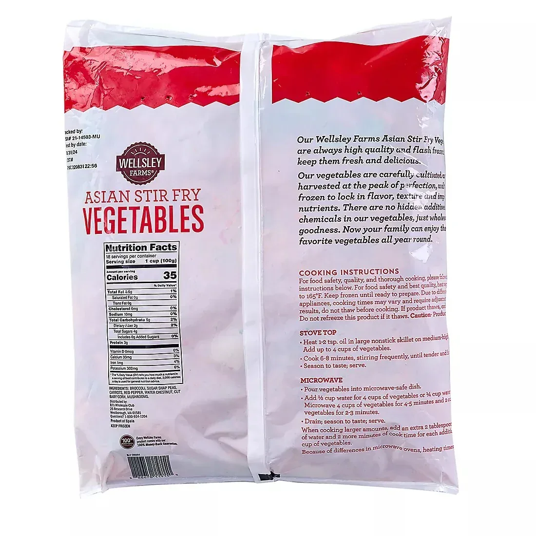 Wellsley Farms Frozen Stir Fry Vegetable Blend, 4 ct./1 lb. - Image 2