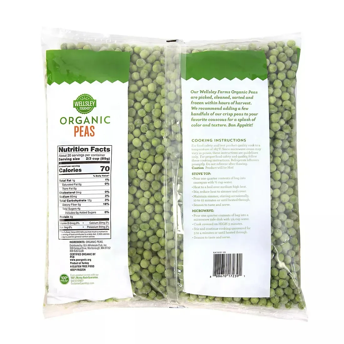 Wellsley Farms Organic Peas, 4 lbs. - Image 2