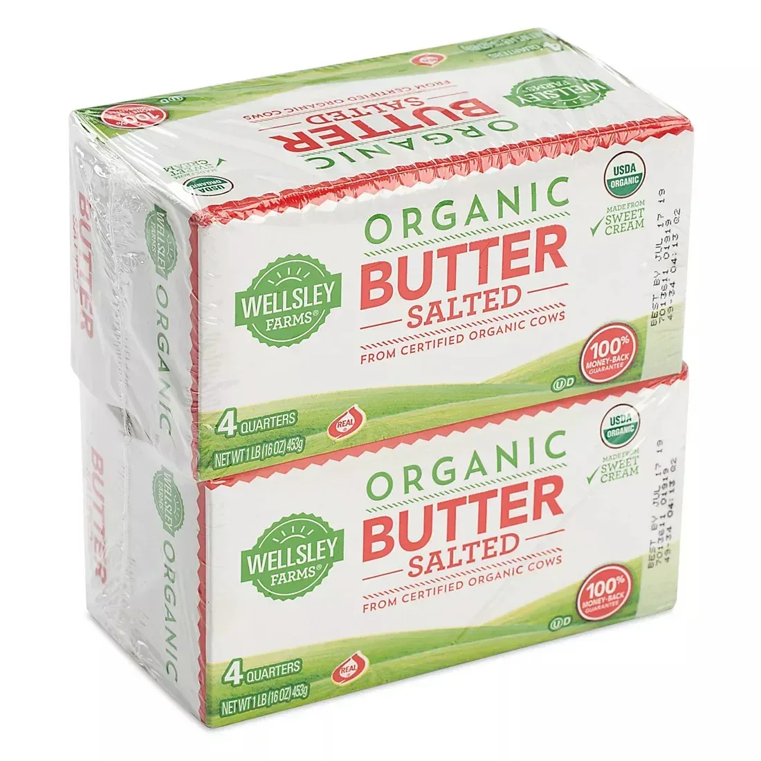 Wellsley Farms Organic Salted Butter, 2 pk./1 lb.