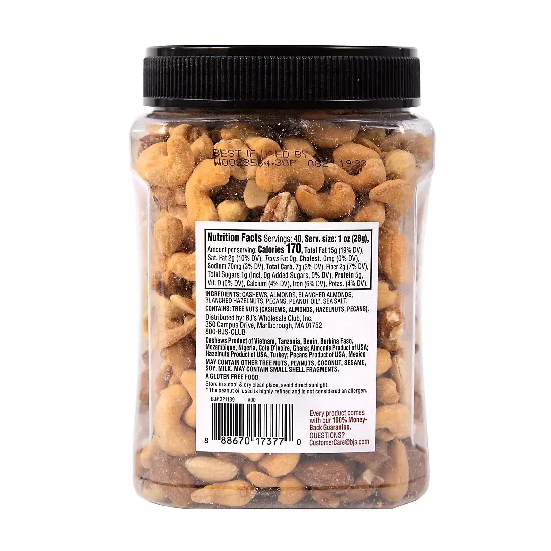 Wellsley Farms Roasted Unsalted Fancy Mixed Nuts, 40 oz. - Image 3