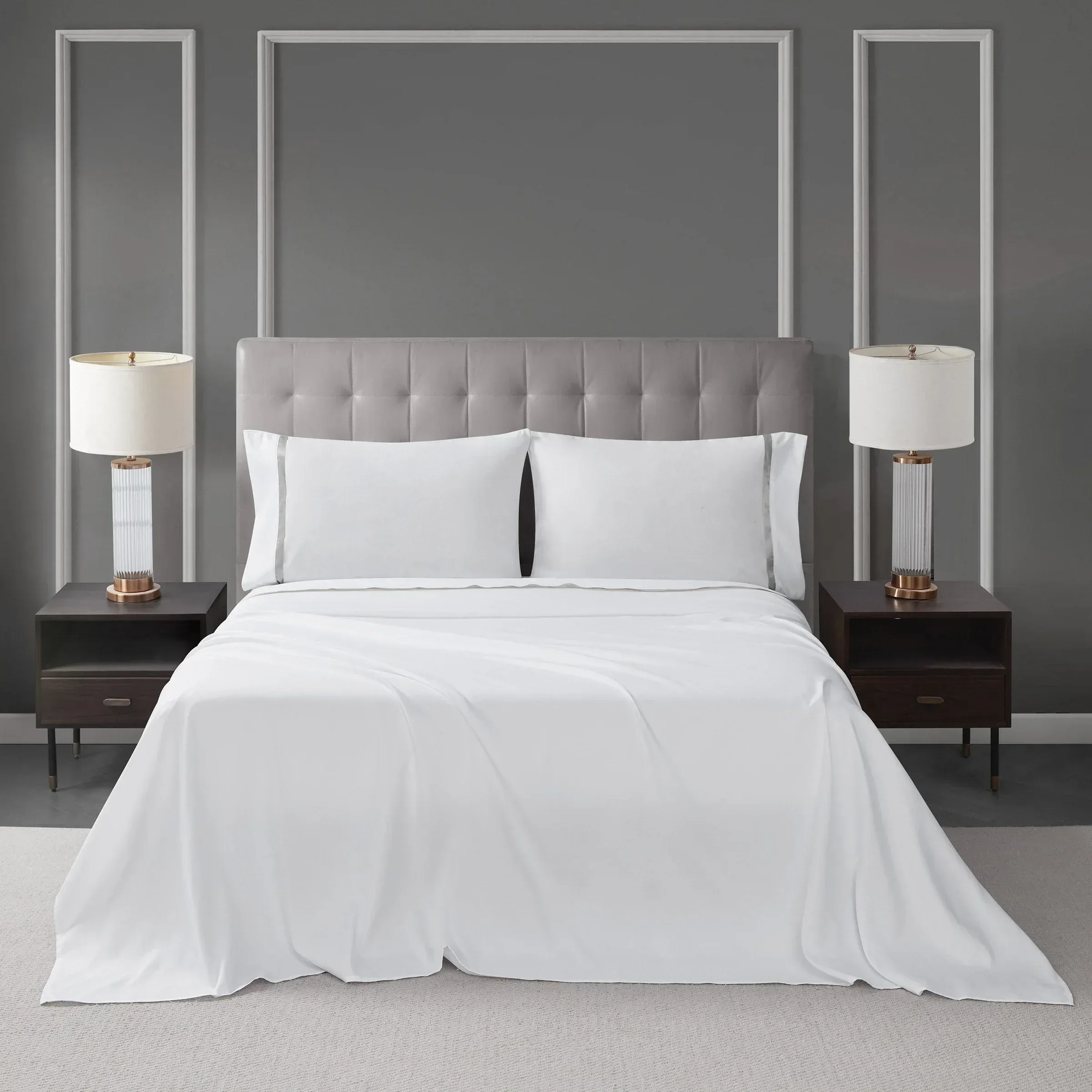 West Park Hotel Ribbon Hem 4-piece Sheet Set - Image 5