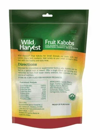 Wild Harvest Fruit Kabobs 6 Count, for Rabbits, Guinea Pigs, Hamsters, Gerbils, Mice and Rats - Image 2