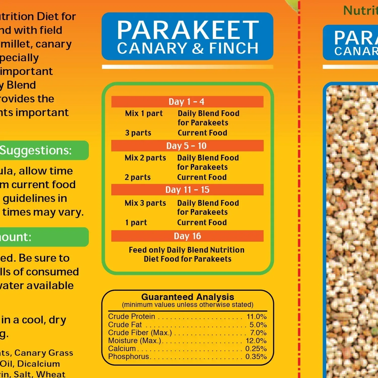 Wild Harvest Parakeet, Canary & Finch Daily Nutrition Blend, 5 lbs. - Image 5