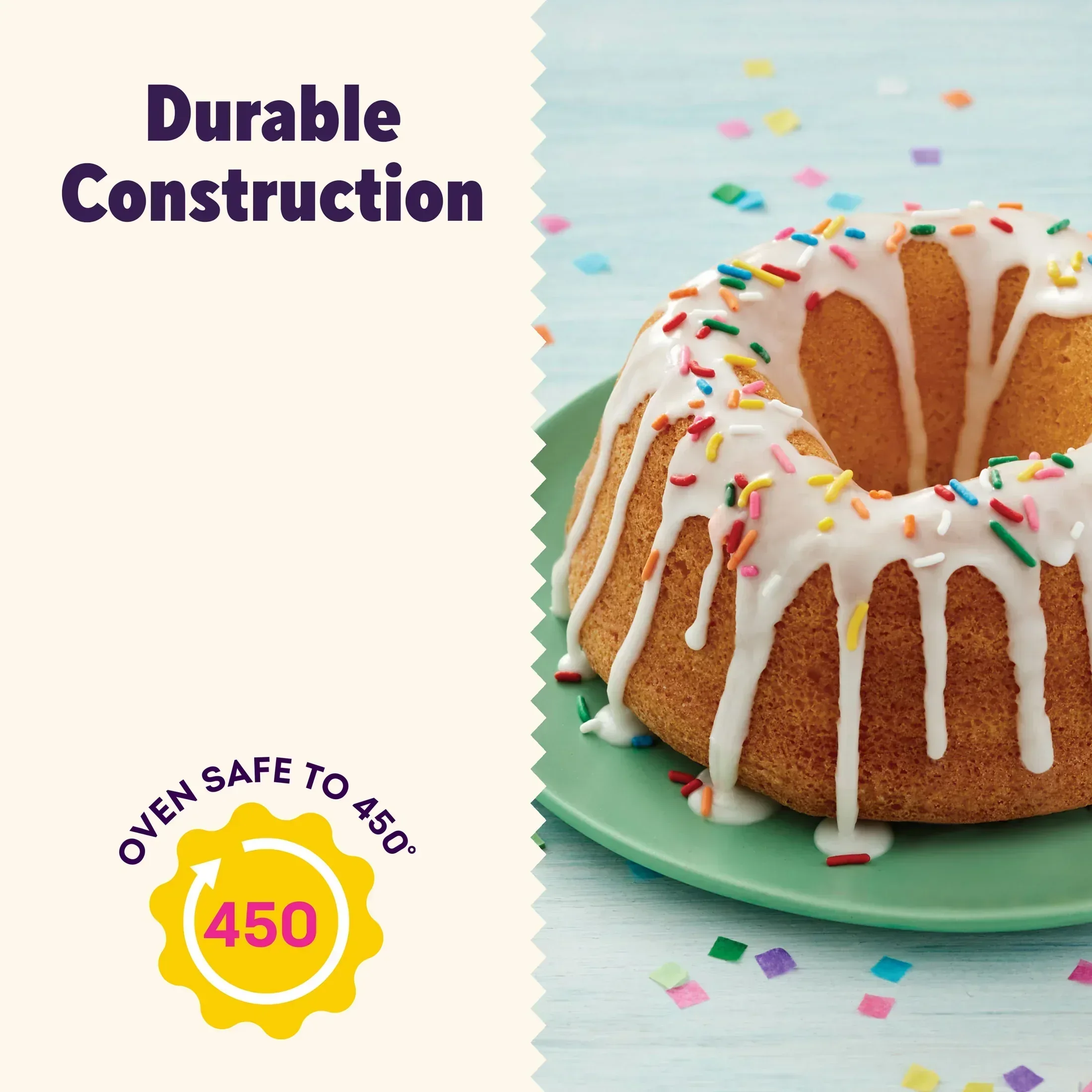 Wilton Everyday Non-Stick Bundt Cake Pan 9.51" Fluted Tube Baking Pan, Packaging May Vary - Image 5