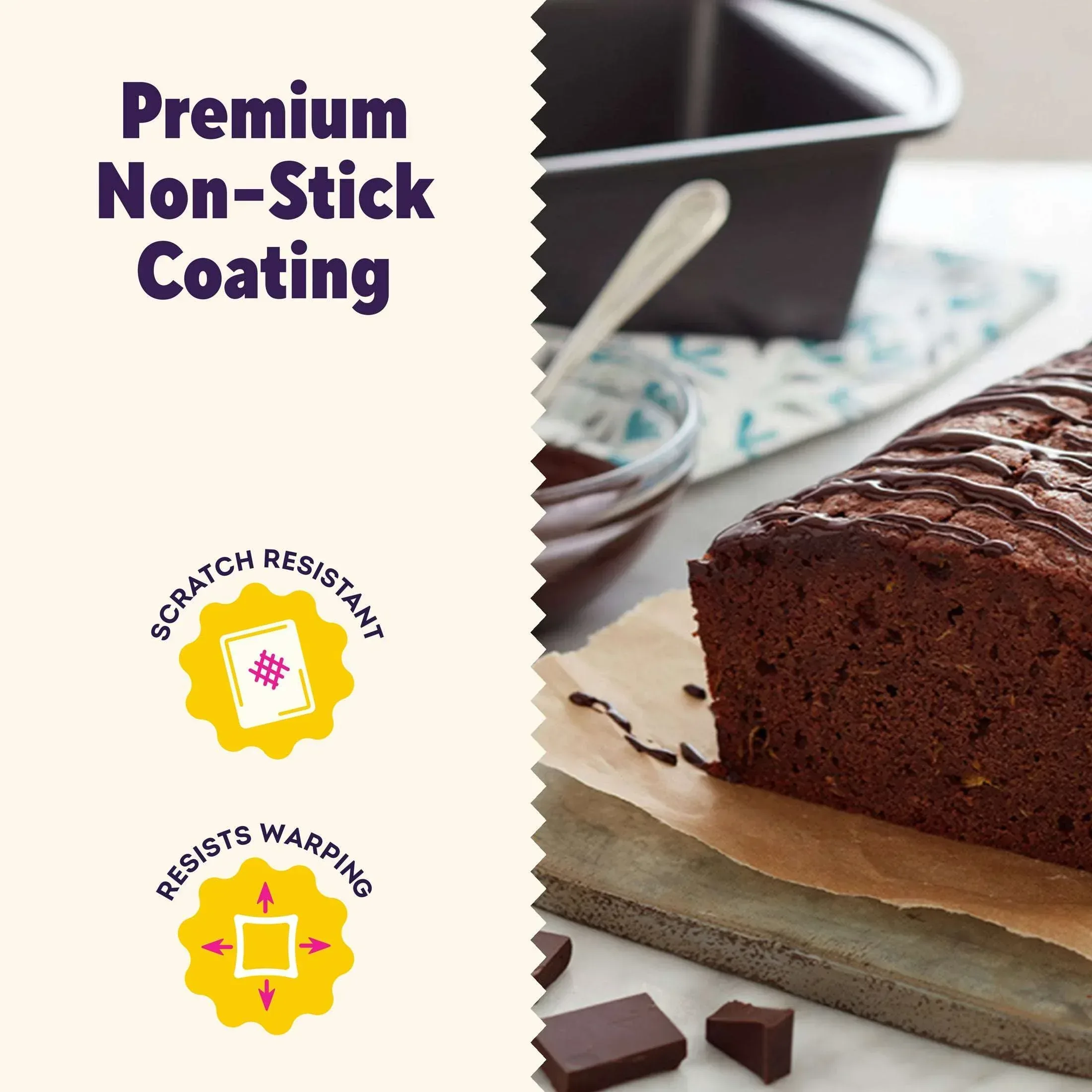 Wilton Premium Non-Stick Oblong Large Brownie Pan 9" x 13" Rectangular Baking Pan, Packaging May Vary - Image 4