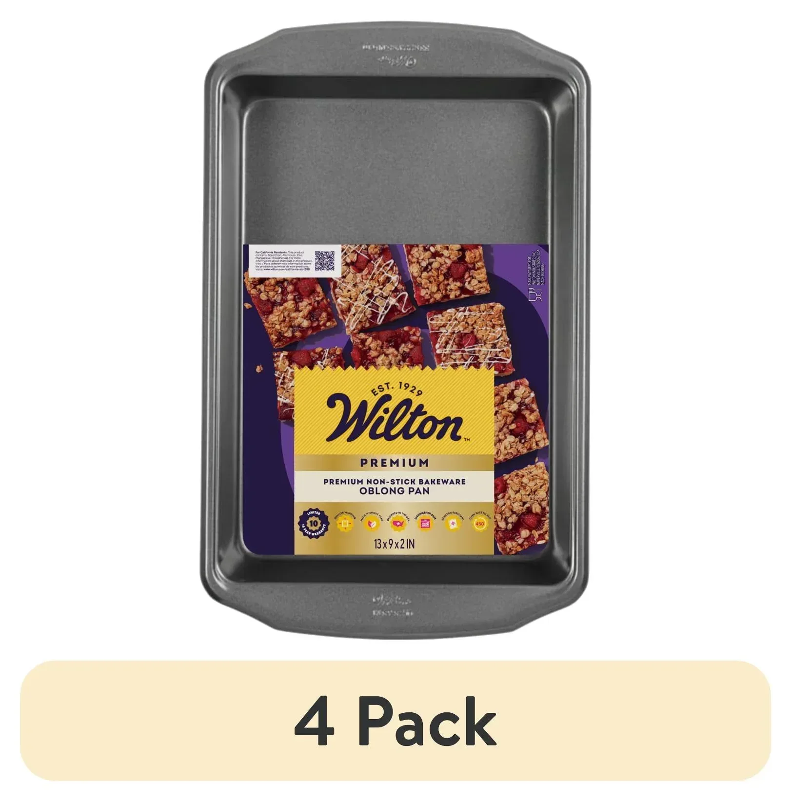 Wilton Premium Non-Stick Oblong Large Brownie Pan 9" x 13" Rectangular Baking Pan, Packaging May Vary - Image 9