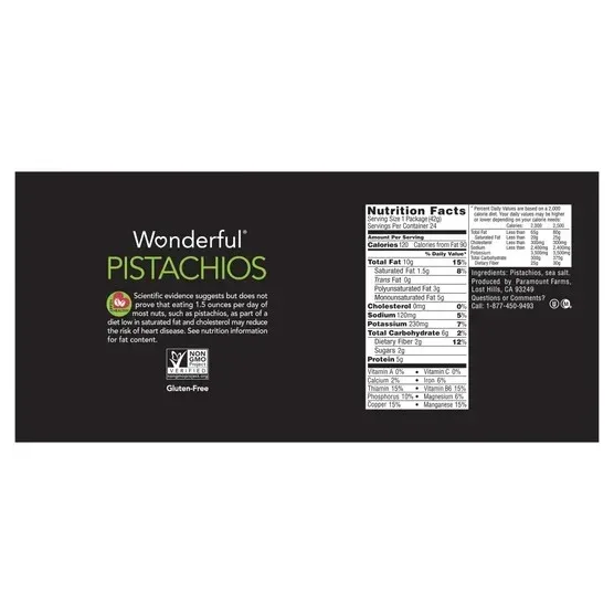 Wonderful In-Shell Pistachio Nuts, 1.5 oz, 24-count - Image 3