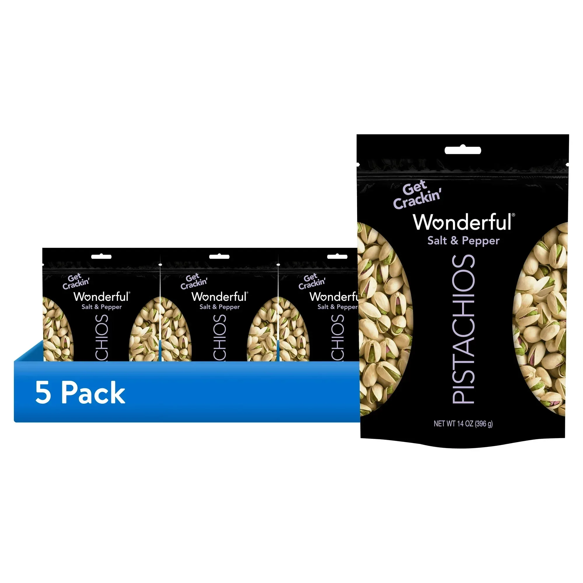 Wonderful Pistachios In-Shell Salt & Pepper Nuts, 14 Ounce Bag - Image 7