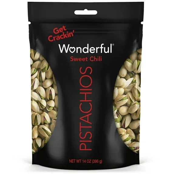 Wonderful Pistachios In-Shell Sweet Chili, 14 Ounce Resealable Bag