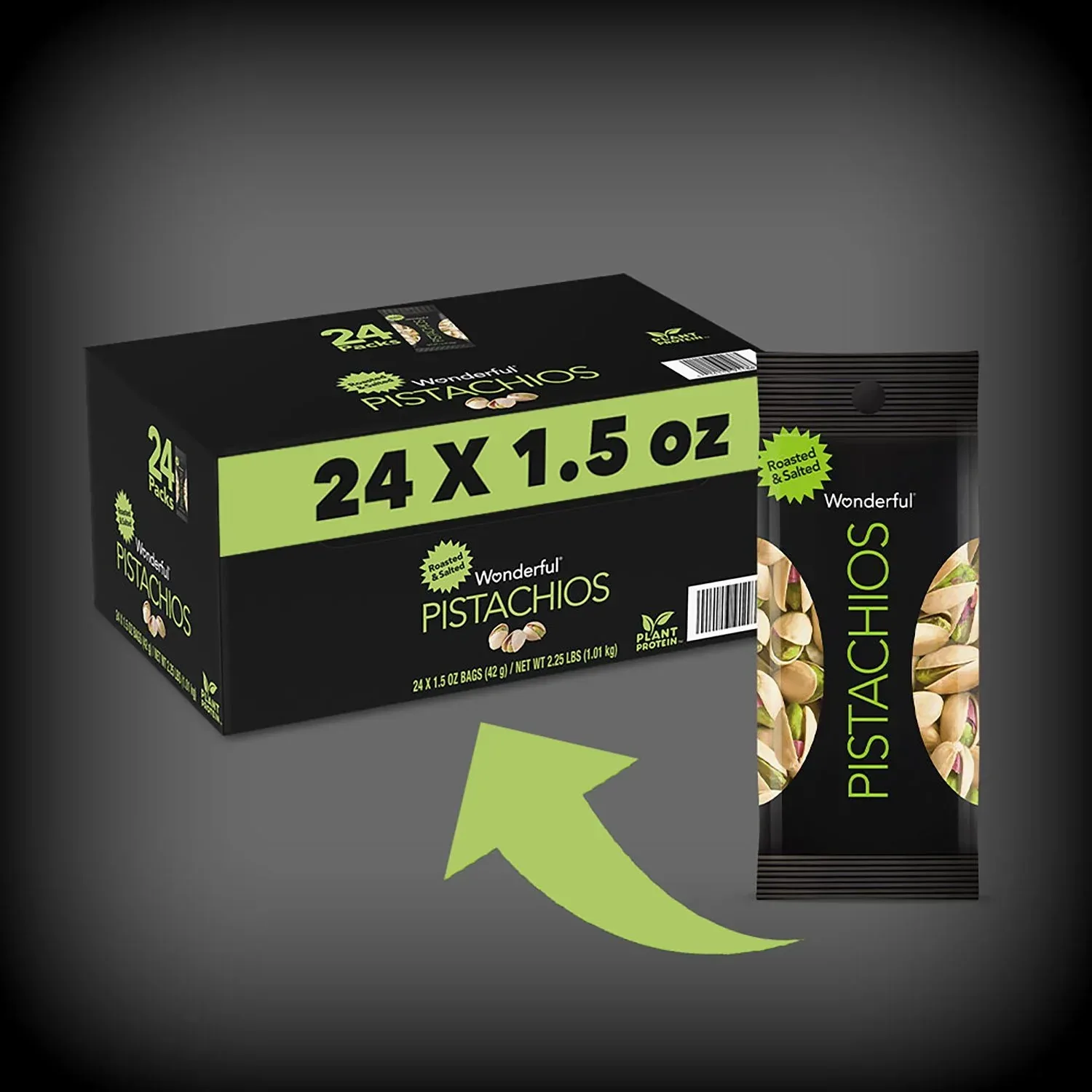 Wonderful Pistachios, Roasted and Salted 1.5 oz., 24 pk. - Image 3