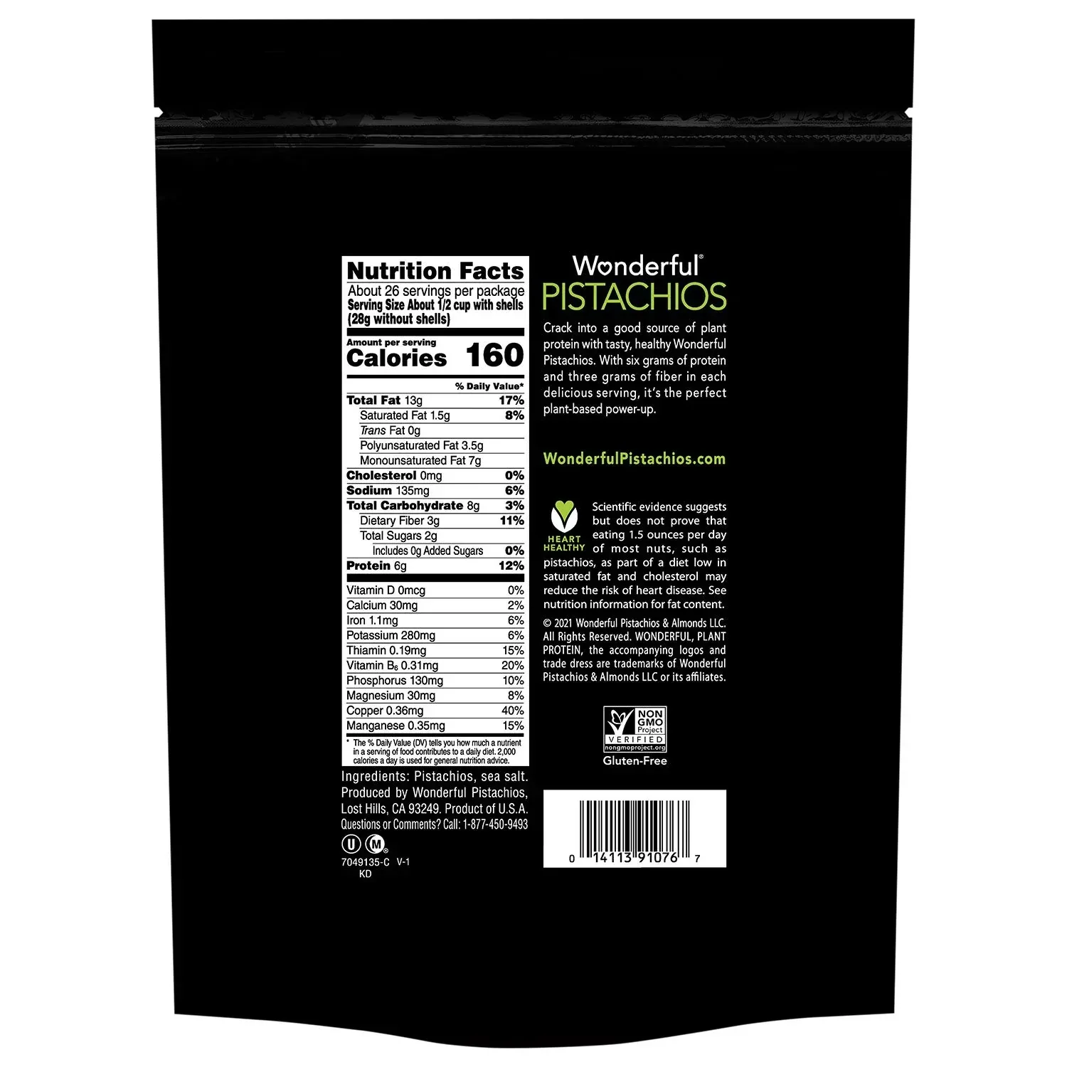 Wonderful Roasted & Salted Pistachios, 48 oz. - Image 9