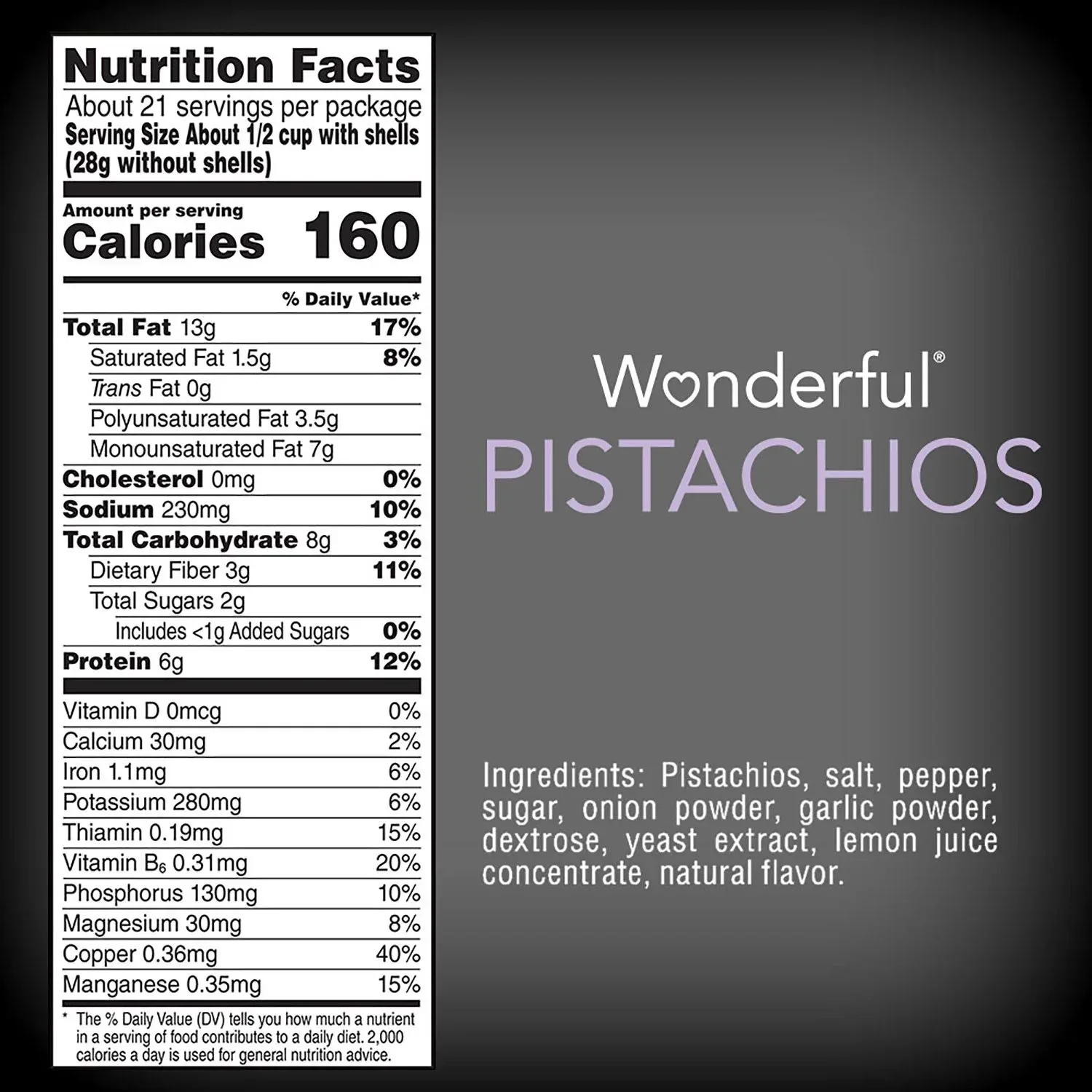 Wonderful Salt & Pepper Pistachios, 40 oz. - Image 2
