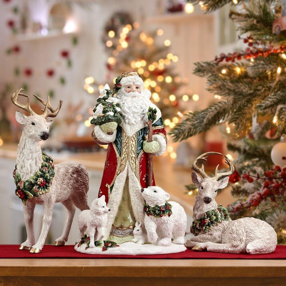 Woodland Holiday Resting Deer Figurine, 10.25IN - Image 7
