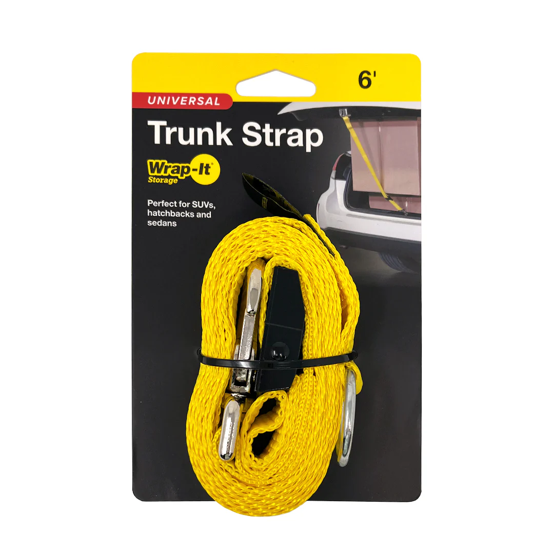 Wrap It Storage Trunk Strap, Yellow, R100-TS-6YE, 6ft, 1 Each - Image 2