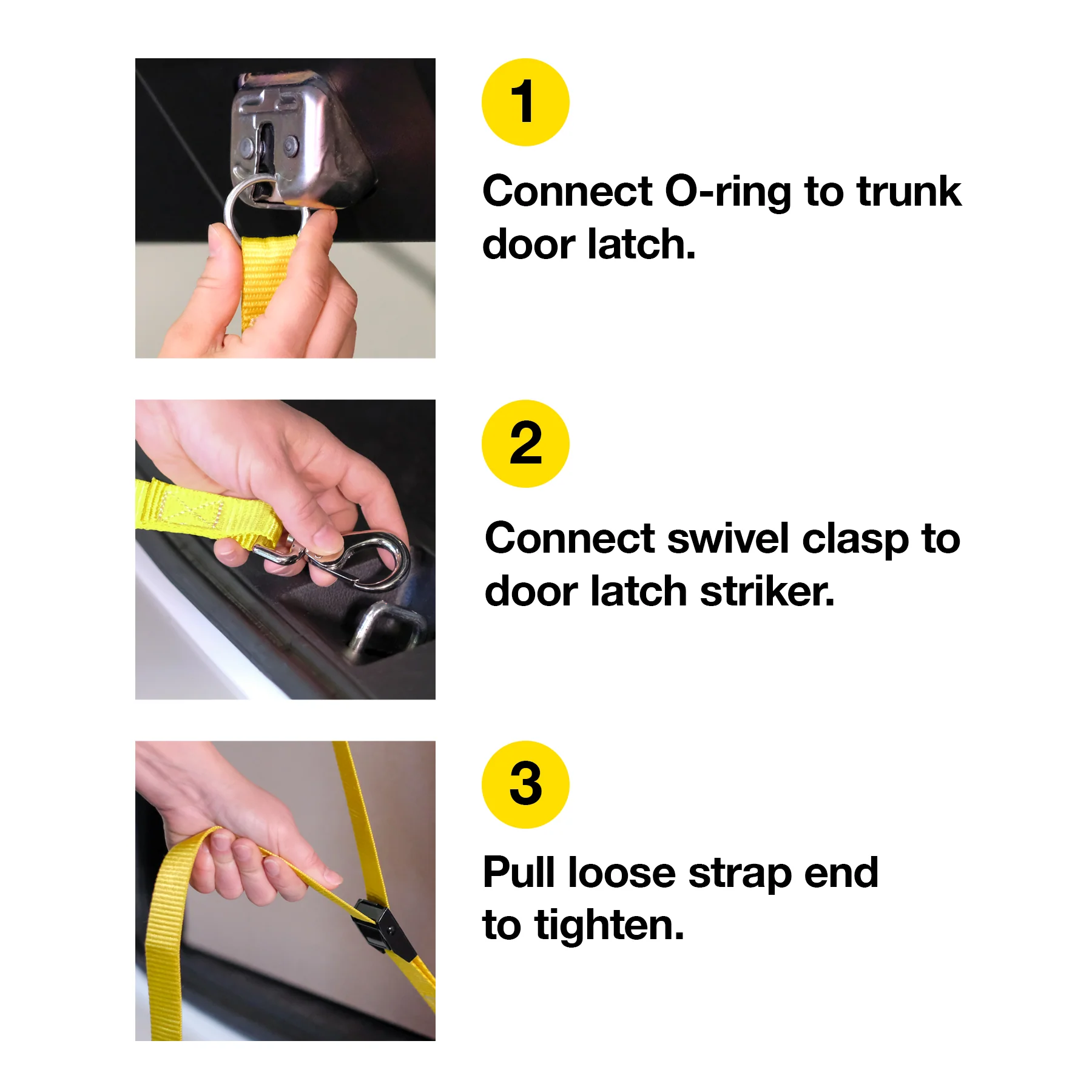 Wrap It Storage Trunk Strap, Yellow, R100-TS-6YE, 6ft, 1 Each - Image 6