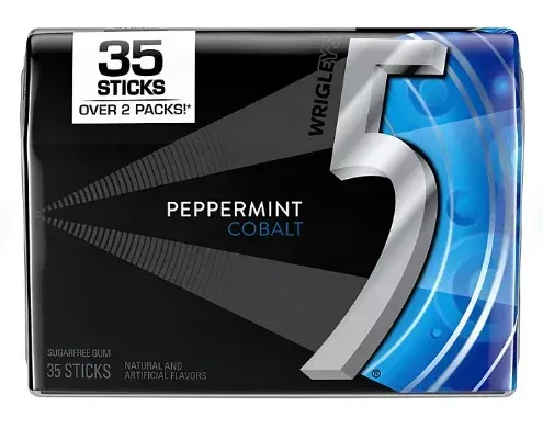 Wrigley's 5 Peppermint Cobalt Gum, 35 pcs., 6 pk. - Image 3