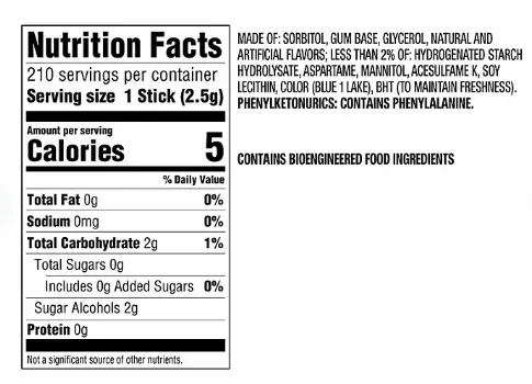 Wrigley's 5 Peppermint Cobalt Gum, 35 pcs., 6 pk. - Image 7